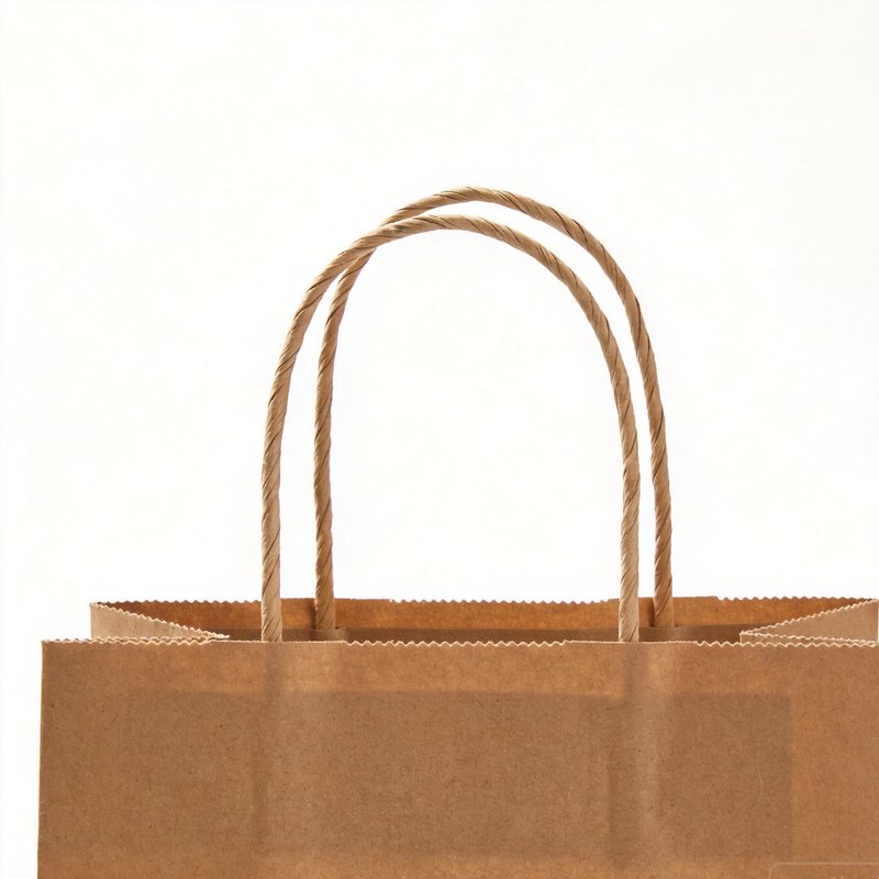 Premium White Kraft Paper Gift Bag with Die-Cut Handle and Spot UV Finish